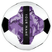 Paarse Camouflage Jouw naam personaliseren Voetbal (Gedraaid)