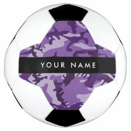 Paarse Camouflage Jouw naam personaliseren Voetbal