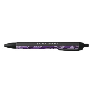 Paarse Camouflage Jouw naam personaliseren Zwarte Inkt Pen