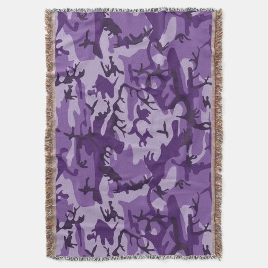 Paarse camouflage, leger, leger deken (Voorkant Verticaal)