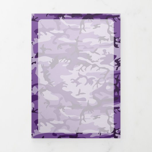 Paarse camouflage, leger, leger drieluik kaart (Cover)