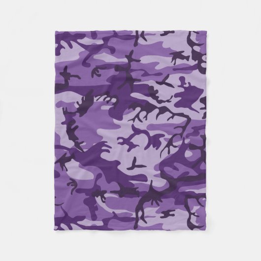 Paarse camouflage, leger, leger fleece deken (Voorkant)