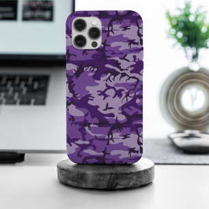 Paarse camouflage, leger, leger iPhone 15 pro max case