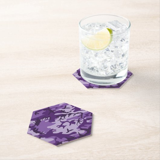 Paarse camouflage, leger, leger kartonnen onderzetters (Insitu)