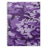 Paarse camouflage, leger, leger notitieboek (Voorkant)