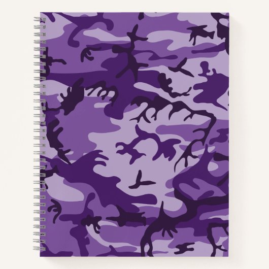 Paarse camouflage, leger, leger notitieboek (Voorkant)