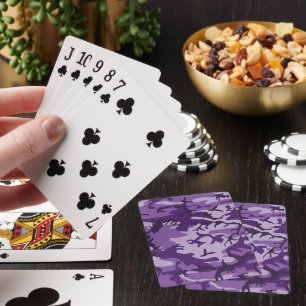 Paarse camouflage, leger, leger pokerkaarten