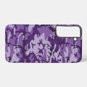 Paarse camouflage, leger, leger samsung galaxy hoesje (Achterkant horizontaal)