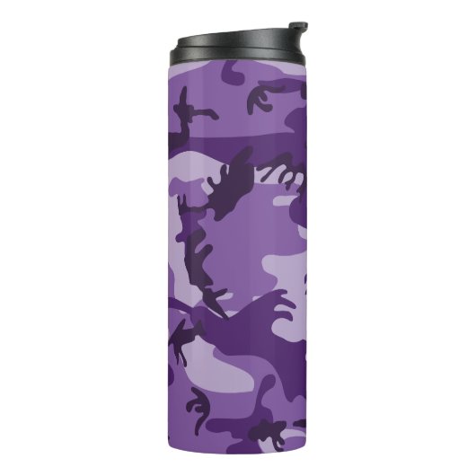 Paarse camouflage, leger, leger thermosbeker (Gedraaid links)