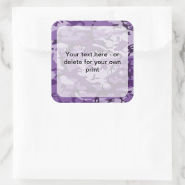 Paarse camouflage, leger, leger vierkante sticker