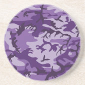 Paarse camouflage, leger, leger zandsteen onderzetter (Voorkant)