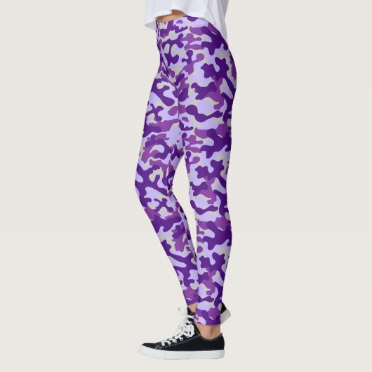 Paarse Camouflage  Leggings (Links)