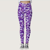 Paarse Camouflage  Leggings (Voorkant)