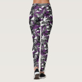 Paarse Camouflage Leggings (Achterkant)