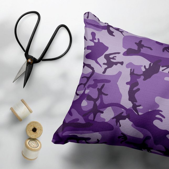 Paarse Camouflage, Militair, Leger Accent Kussen (Creator heeft geüpload)