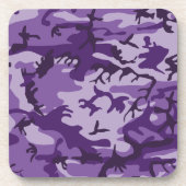 Paarse Camouflage, Militair, Leger Bier Onderzetter (Voorkant)