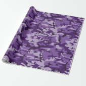 Paarse Camouflage, Militair, Leger Cadeaupapier (Uitgerold)