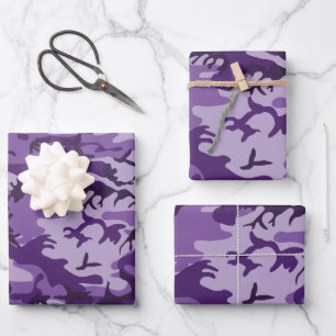 Paarse Camouflage, Militair, Leger Inpakpapier Vel