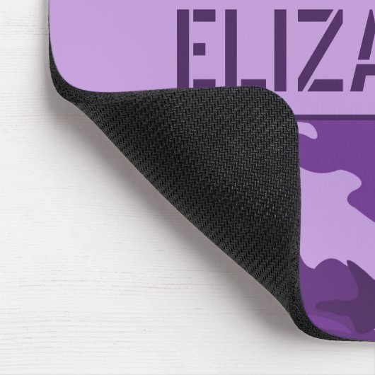 Paarse Camouflage Monogrammed Muismat (Hoek)