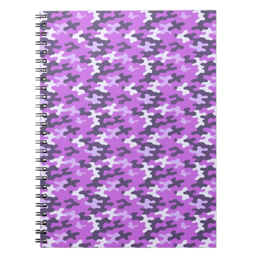 Paarse Camouflage Notitieboek (Voorkant)