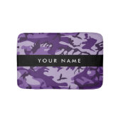 Paarse Camouflage Personaliseer je naam Badmat (Voorkant)
