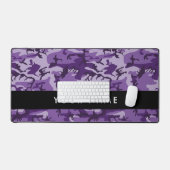 Paarse Camouflage Personaliseer je naam Bureaumat (Keyboard & Muis)