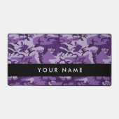 Paarse Camouflage Personaliseer je naam Bureaumat (Voorkant)