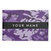 Paarse Camouflage Personaliseer je naam Kussensloop (Achterkant)