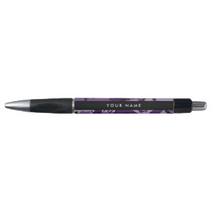 Paarse Camouflage Personaliseer je naam Pen