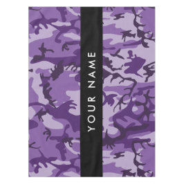 Paarse Camouflage Personaliseer je naam Tafelkleed