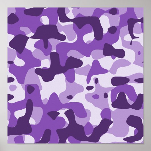Paarse Camouflage Poster (Voorkant)