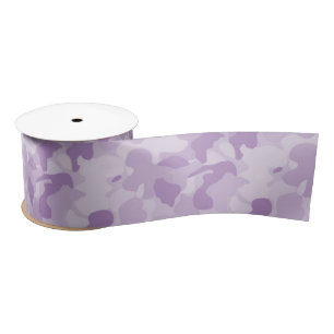 Paarse Camouflage Satijnen Lint
