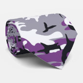 Paarse Camouflage Stropdas (Opgerold)