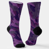 paarse camouflage tinten sokken (Gebogen)