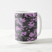 Paarse Camouflage Travel Cup Koffie Mok (Voorkant rechts)