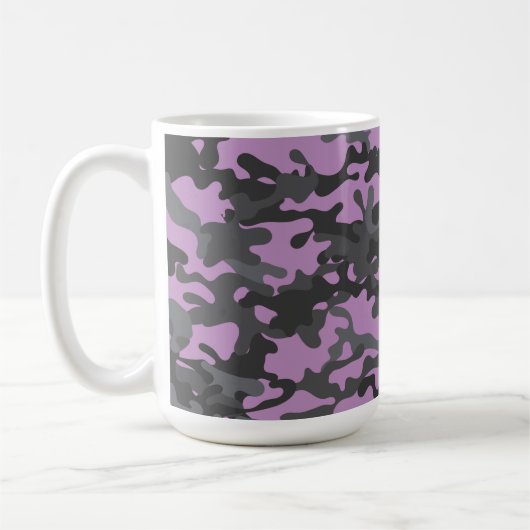 Paarse Camouflage Travel Cup Koffie Mok (Links)