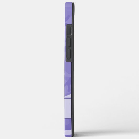 Paarse camouflagemonogram Case-Mate iPhone case (Achterkant / Links)