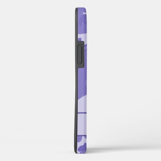 Paarse camouflagemonogram Case-Mate iPhone case (Achterkant / Rechts)