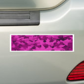 Paarse Camouflagepatroon Bumpersticker (Op auto)