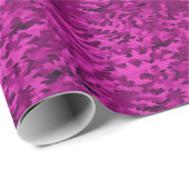Paarse Camouflagepatroon Cadeaupapier (Rol Hoek)