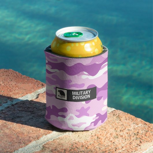 Paarse Camouflagepatroon Drankisolator Blikjeskoeler (Insitu Zwembad)