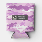 Paarse Camouflagepatroon Drankisolator Blikjeskoeler (Voorkant)