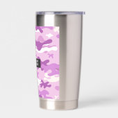 Paarse Camouflagepatroon Geïsoleerde Drinkbeker (Links)