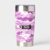 Paarse Camouflagepatroon Geïsoleerde Drinkbeker (Voorkant)