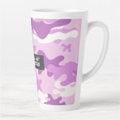 Paarse Camouflagepatroon Latte Mok (Rechts)