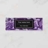 Paarse camouflagepatroon, leger, leger mini visitekaartje (Achterkant)