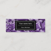 Paarse camouflagepatroon, leger, leger mini visitekaartje (Achterkant)