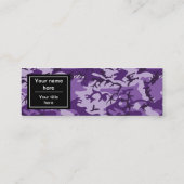 Paarse camouflagepatroon, leger, leger mini visitekaartje (Achterkant)