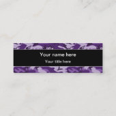 Paarse camouflagepatroon, leger, leger mini visitekaartje (Achterkant)