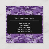 Paarse camouflagepatroon, leger, leger vierkante visitekaartje (Voorkant)